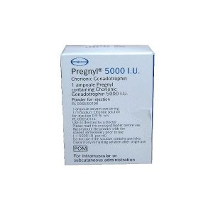 Pregnyl HCG 5000 IU human chorionic gonadotropin