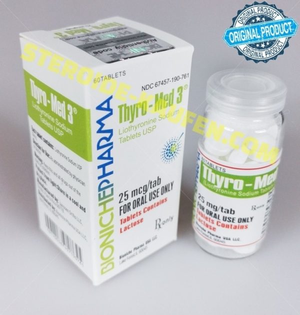 Thyro-Med 3 Bioniche Pharma (Liothyronine Sodium) 120tabs (25mcg/Tab)