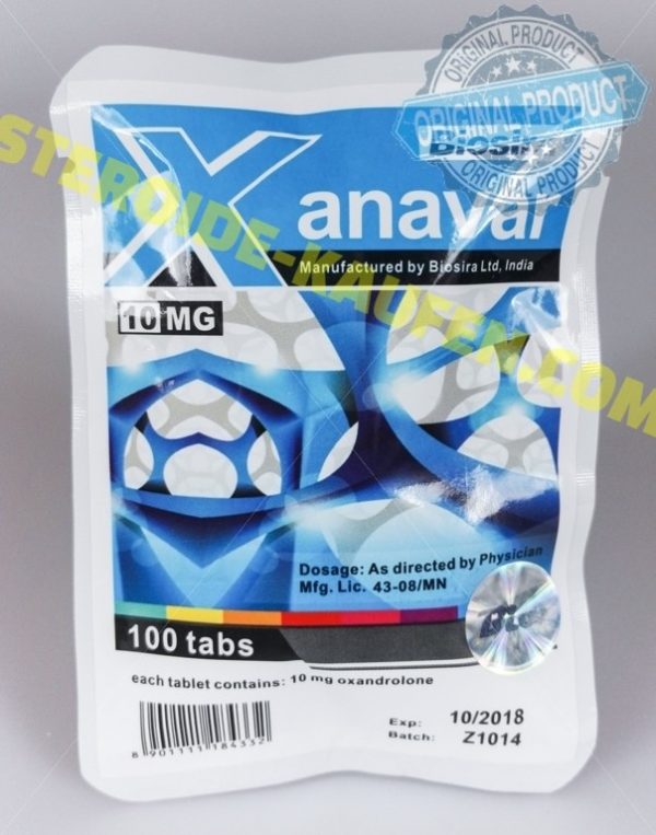 Xanavar Biosira (Anavar, Oxandrolone) 100tabs (10mg/Tab)
